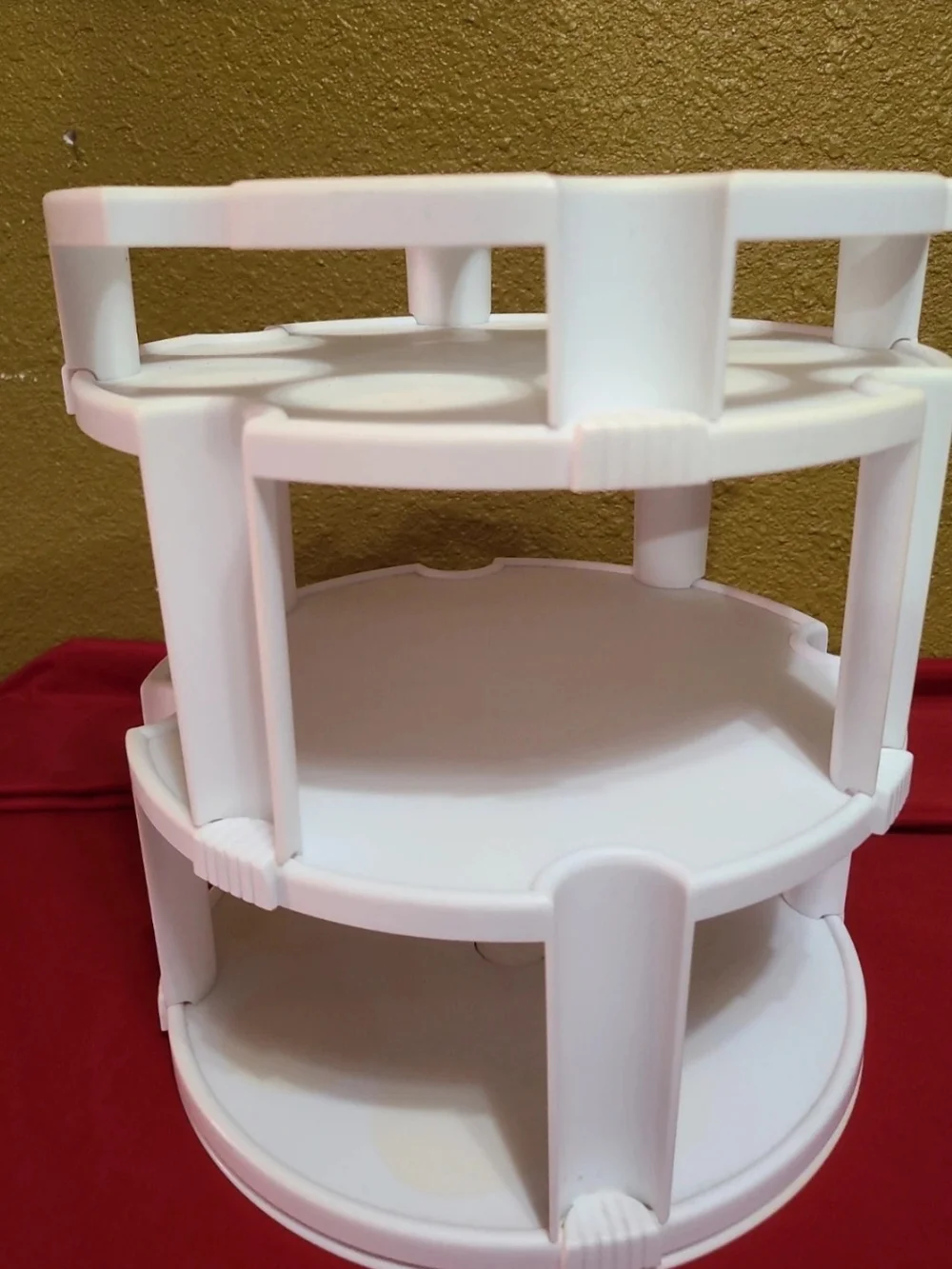 Gerber White 3-Tier Rotating Makeup Organizer